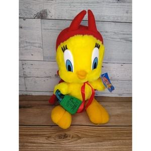 Vintage 1998 Tweety "Twick or Tweet" Looney Tunes Plush Tweety Bird